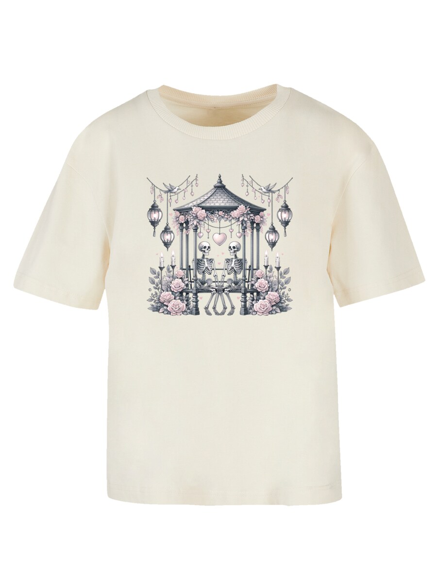 

Футболка F4NT4STIC Skelett Paar Valentinstag, Sand