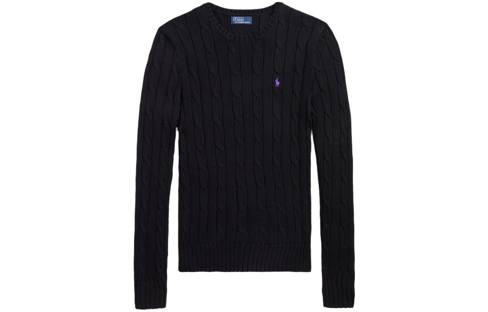 Трикотажная женская черная футболка Polo Ralph Lauren — фото 2