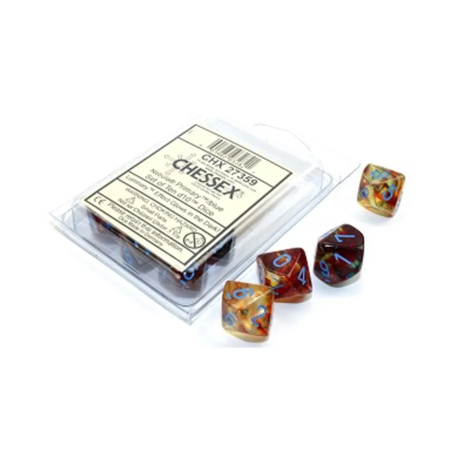 

d10 Основной с синим (10), Dice - Nebula (Chessex)