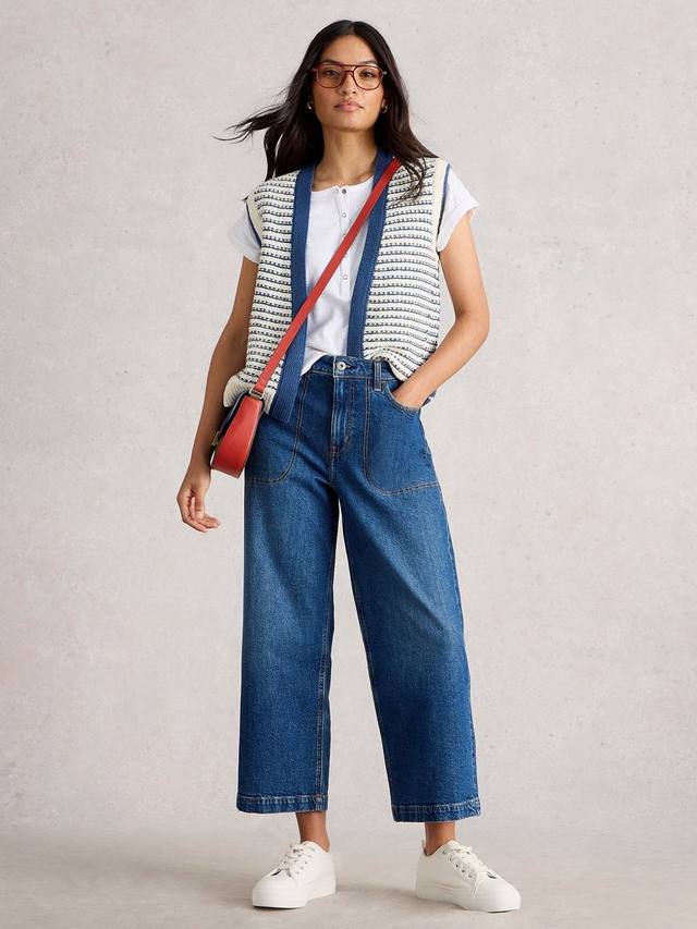 

Кардиган Kylie в рубчик с полосками White Stuff, Blue/Multi