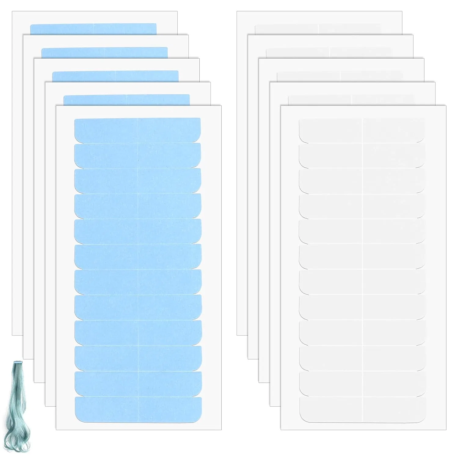 Набор из 120 клейких лент для наращивания волос Apausvcm, Blue, White