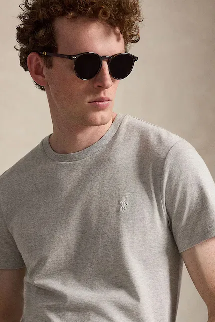 Футболка хлопковая базовая Polo Ralph Lauren, серый — фото 4