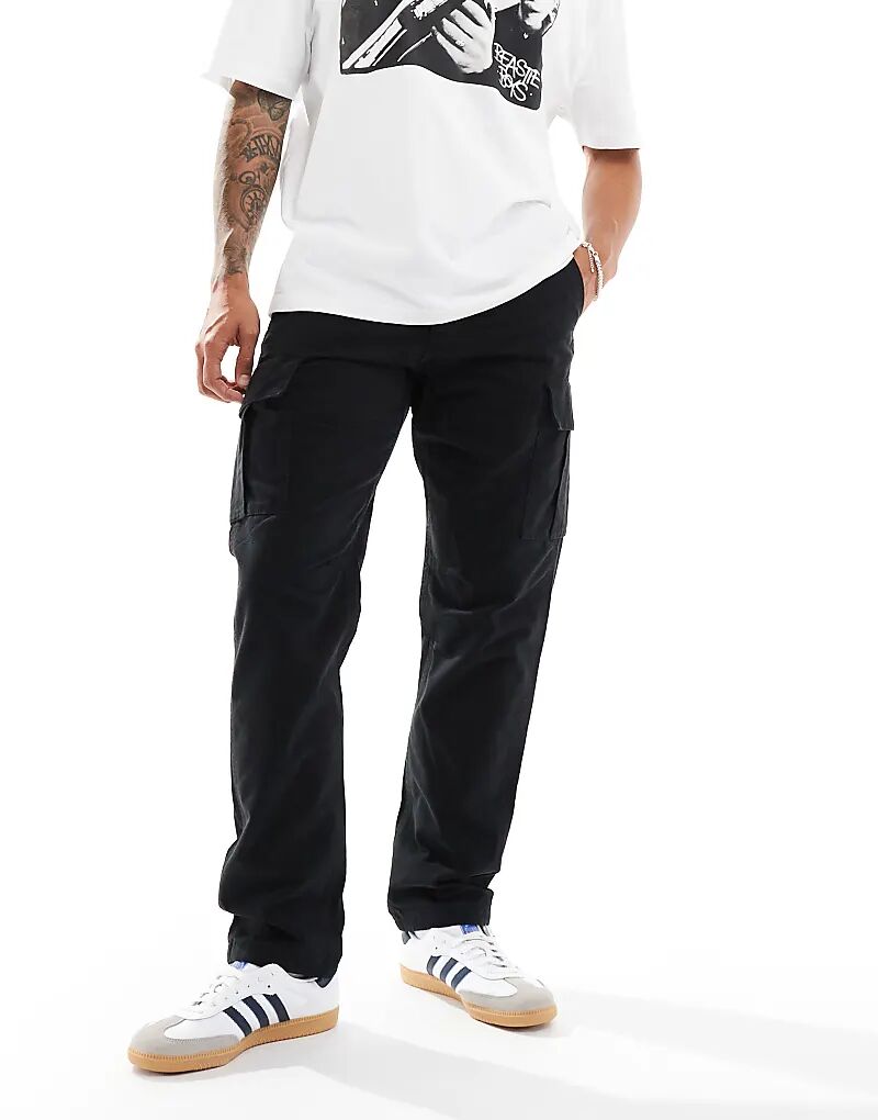 

Свободные брюки карго черного цвета Jack & Jones