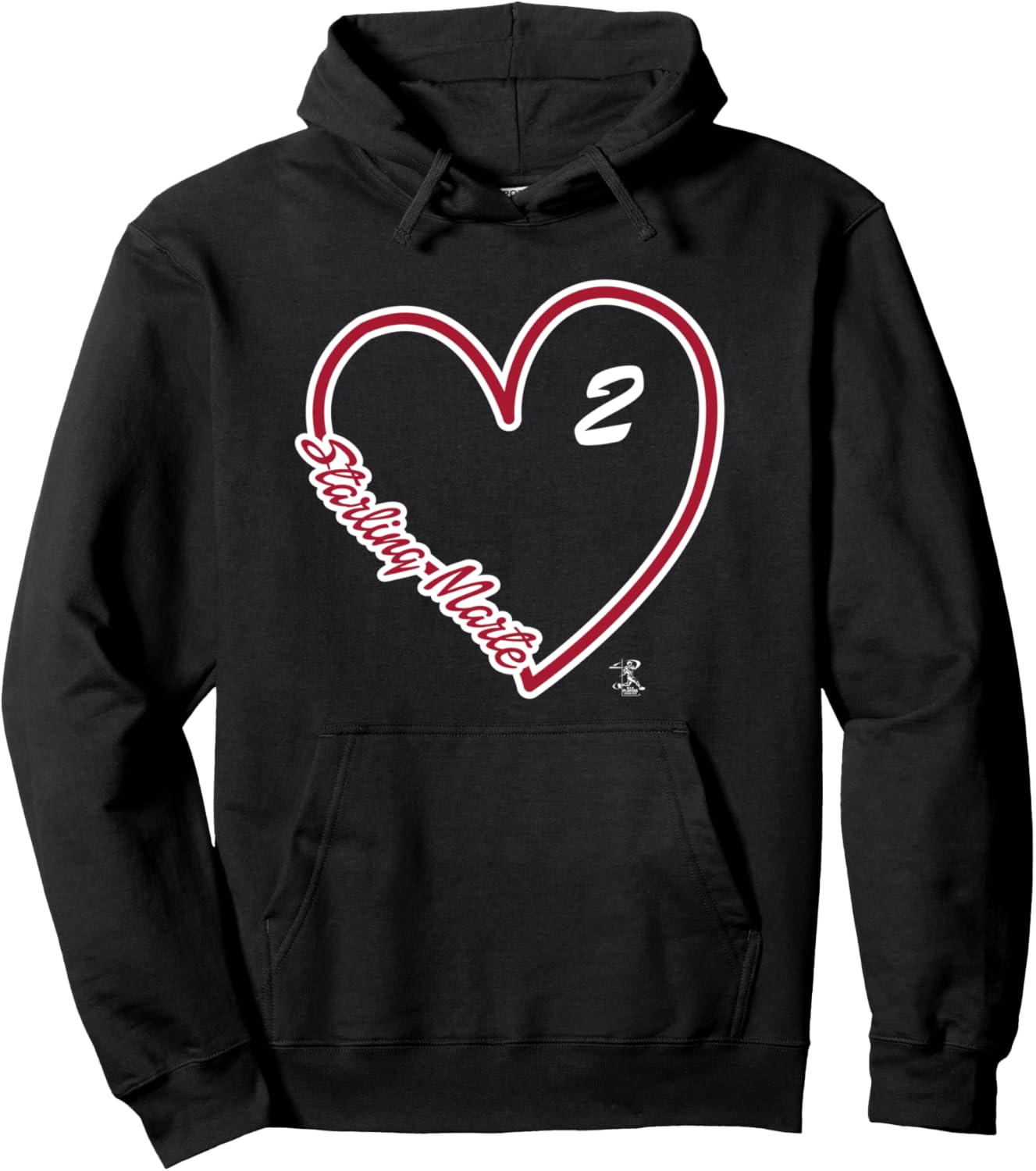 

Толстовка Starling Marte Heart Script Gameday Hoodie Ballpark Mvp, черный