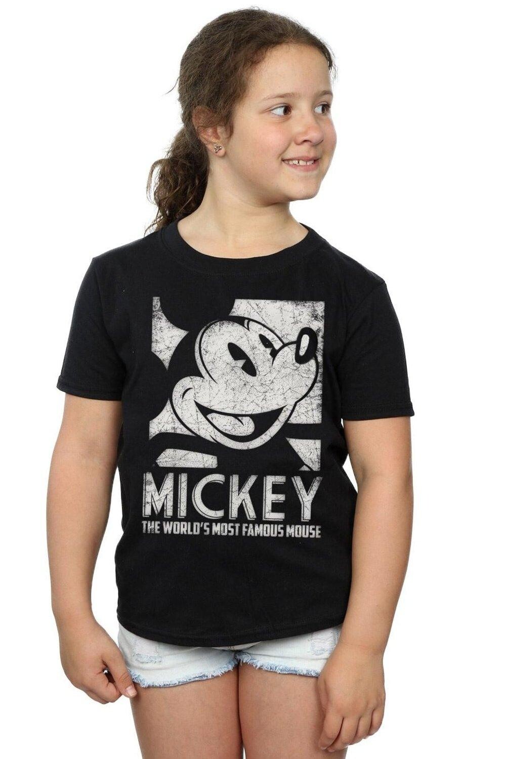 

Самая известная хлопковая футболка с Микки Маусом Disney, черный