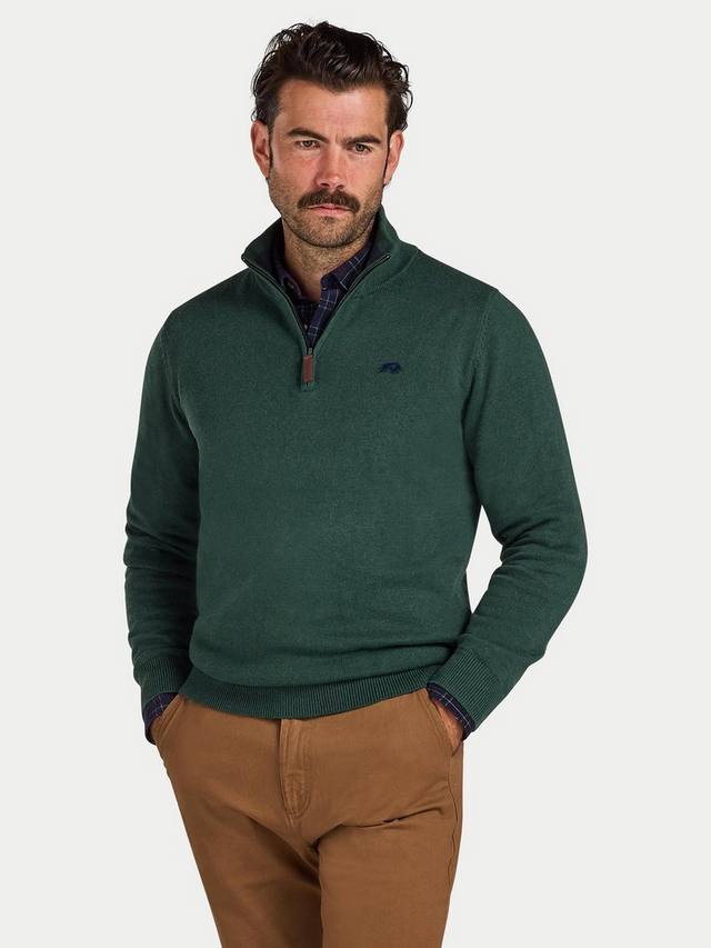 

Классический джемпер с застежкой на четверть Raging Bull, Forest