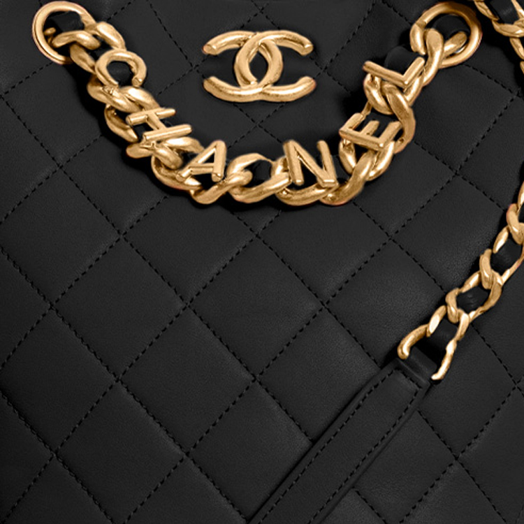CHANEL Кожаная сумка-ведро, через плечо, кроссбоди Trumpets Women's Black — фото 4