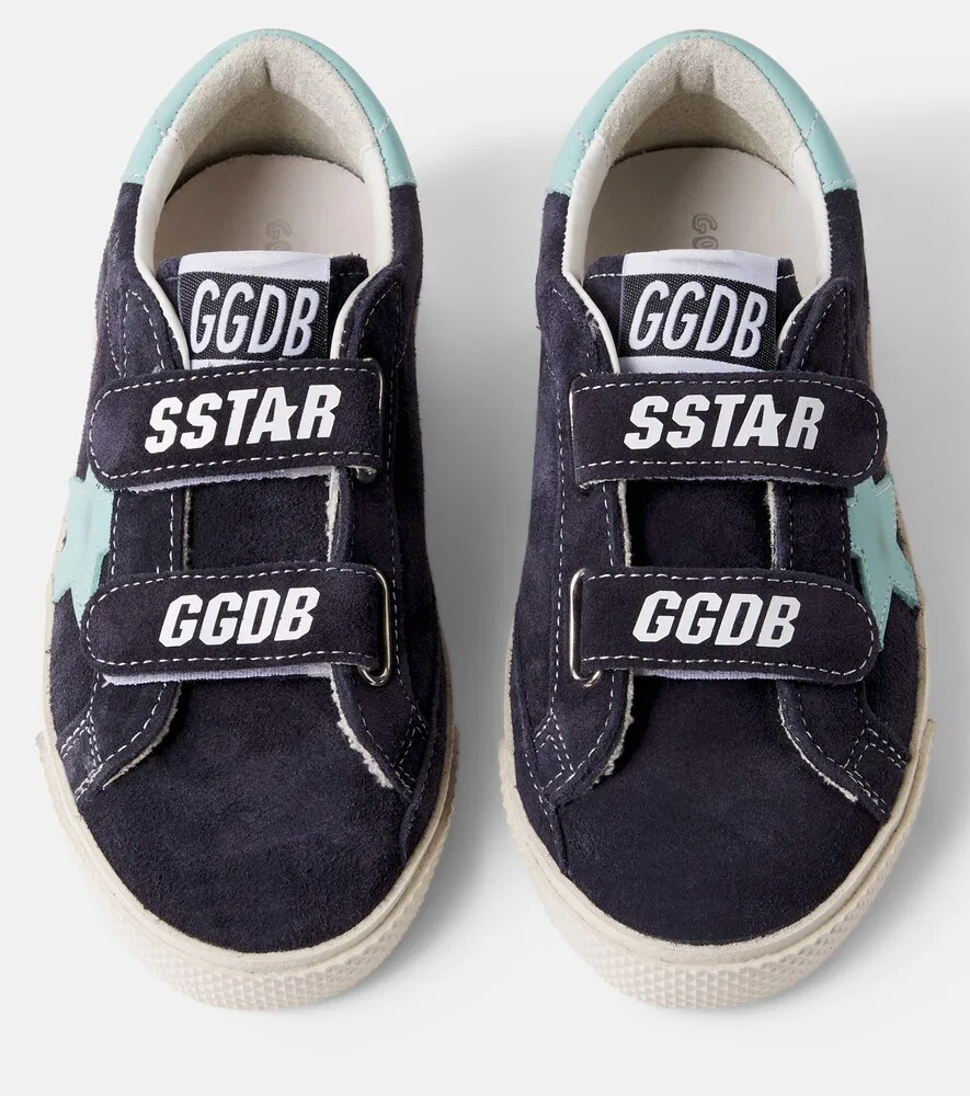 Замшевые кроссовки в стиле олдскул Golden Goose Kids, синий — фото 4