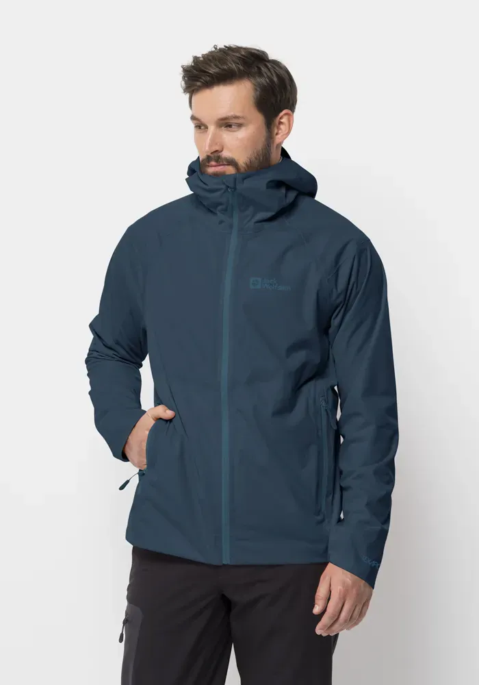 

Куртка из софтшелла Jack Wolfskin "EMBERBERG 3L JKT M", с капюшоном, цвет Dark-Sea