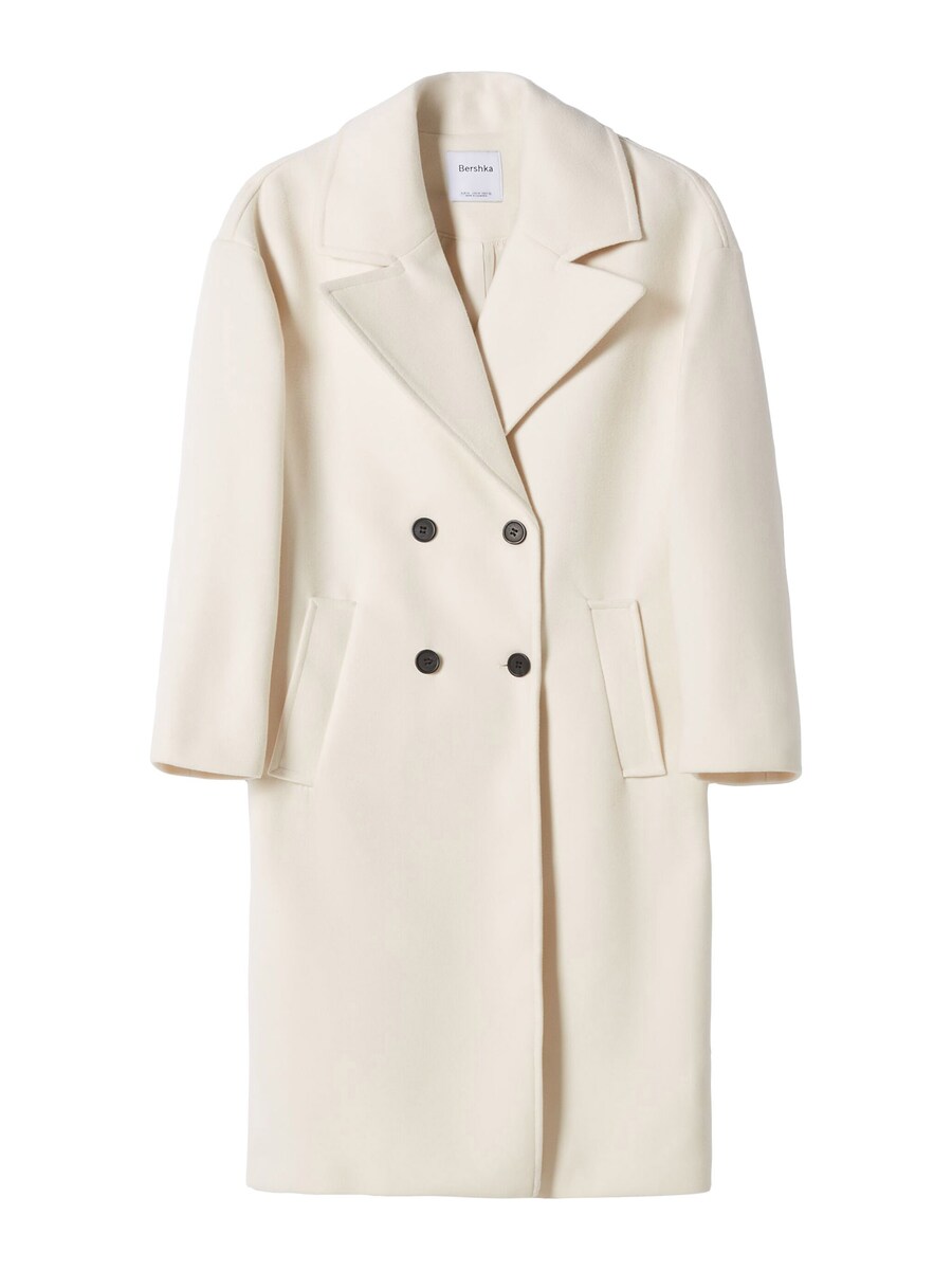 

Межсезонное пальто Bershka Between-Seasons Coat, бежевый