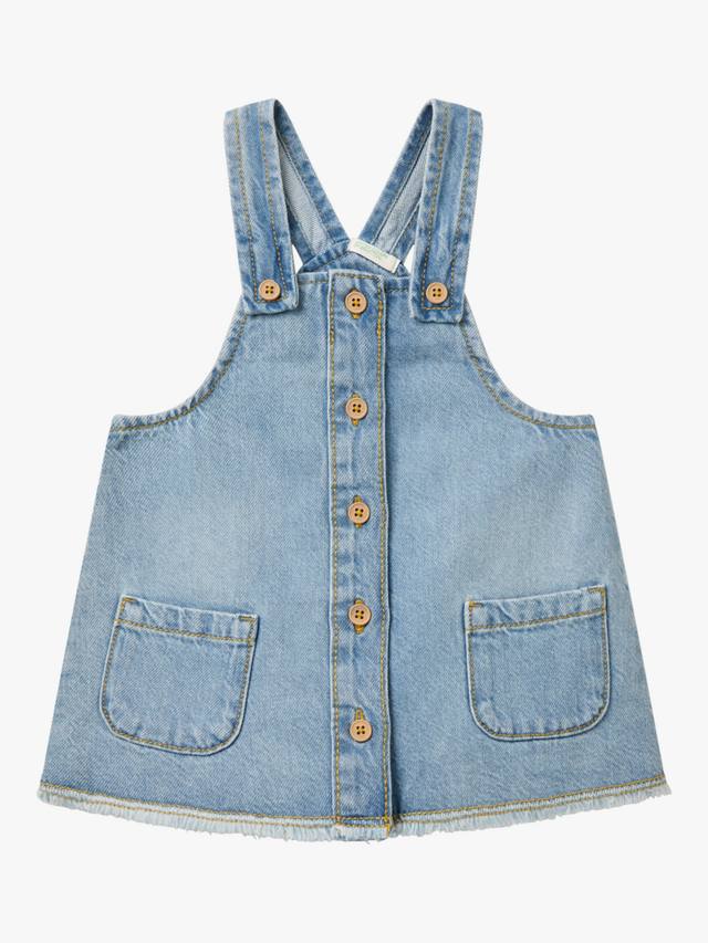 

Детское джинсовое платье-комбинезон Benetton, цвет Denim
