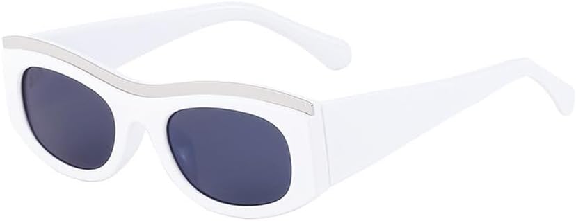 

Роскошные солнцезащитные очки «кошачий глаз» для мужчин и женщин, модные маленькие солнцезащитные очки, винтажные очки для вождения, защита от ультрафиолета UV400 HVTVTLA, White