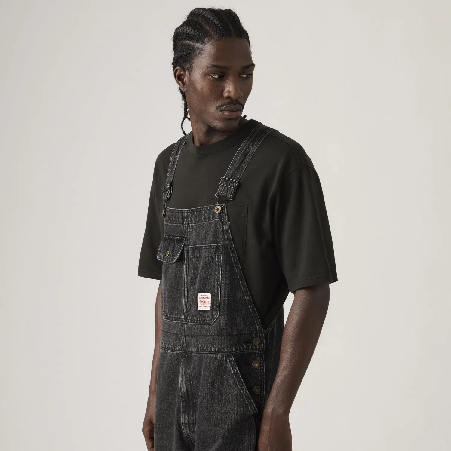 Свободный мужской комбинезон Levi's, Black — фото 2