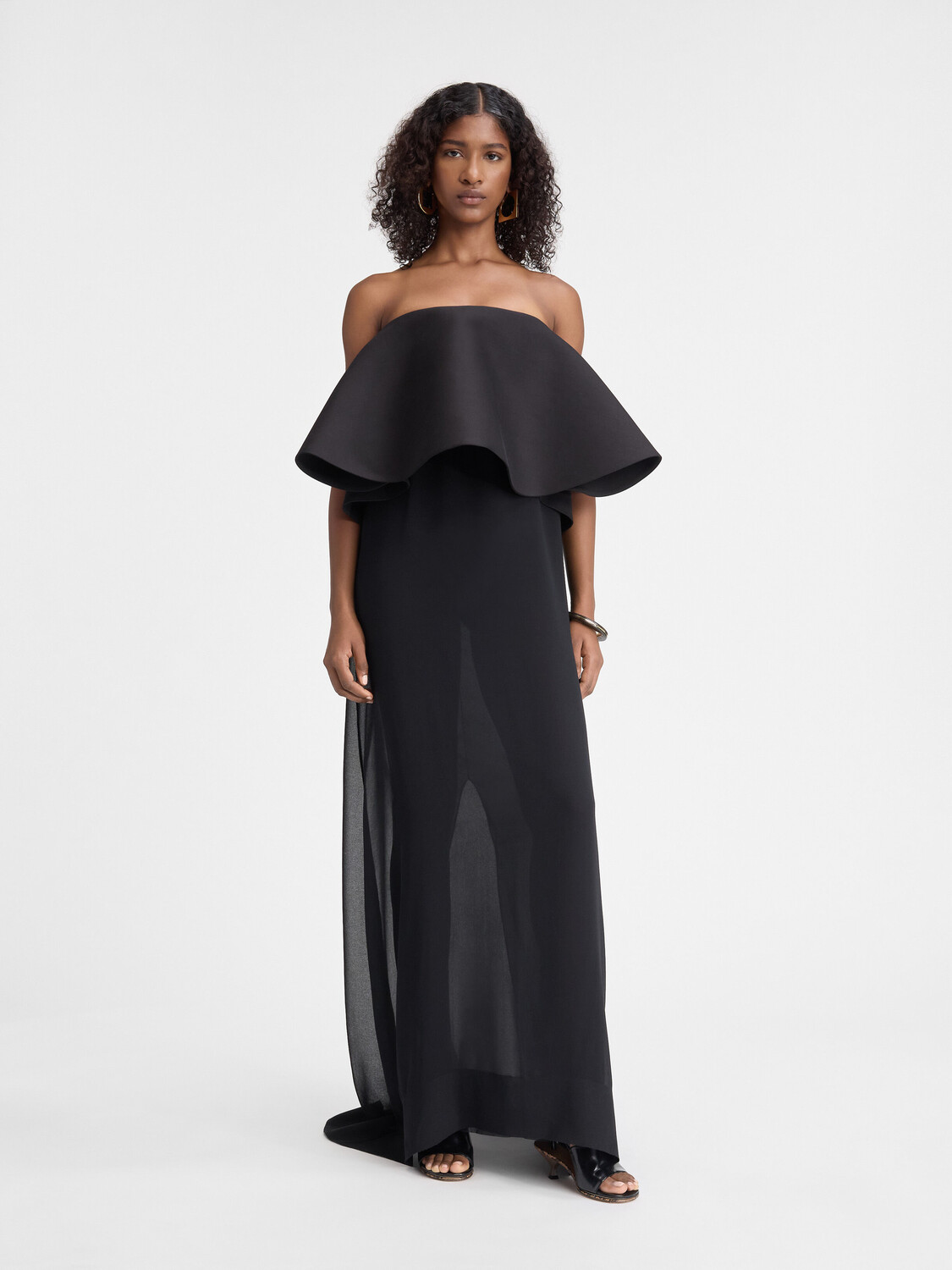 

Платье макси с воланами JACQUEMUS The Vela dress, черный