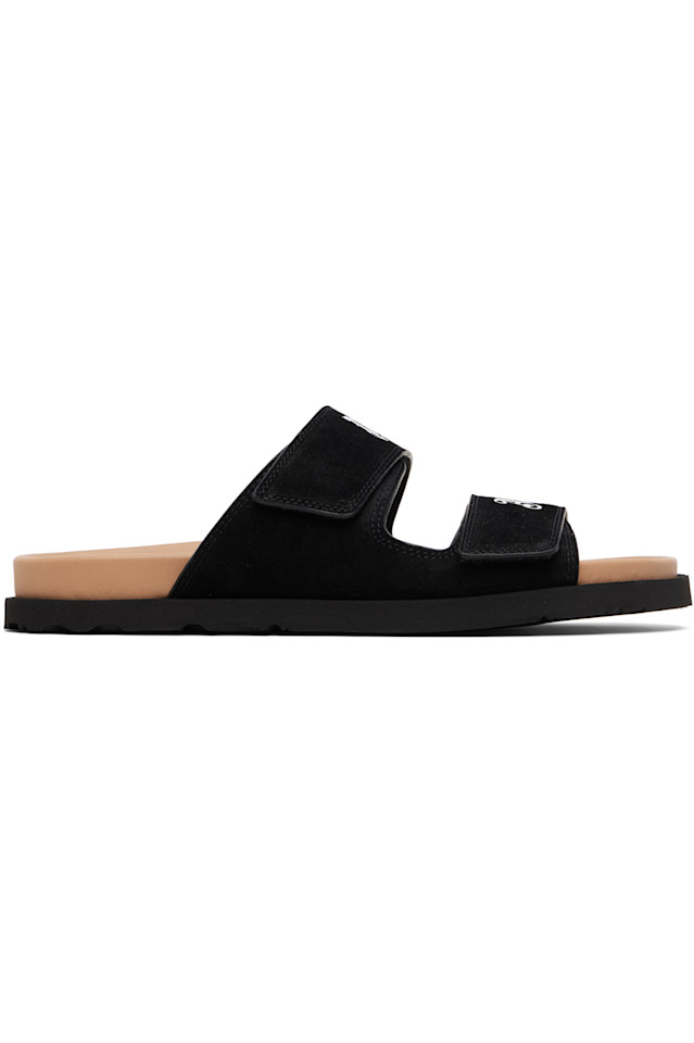 

Palm Angels Черные замшевые сандалии с логотипом