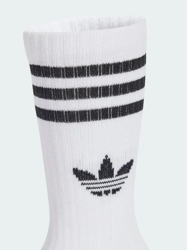 Носки 3S crew s 6p k socks Adidas Originals, белый черный — фото 3