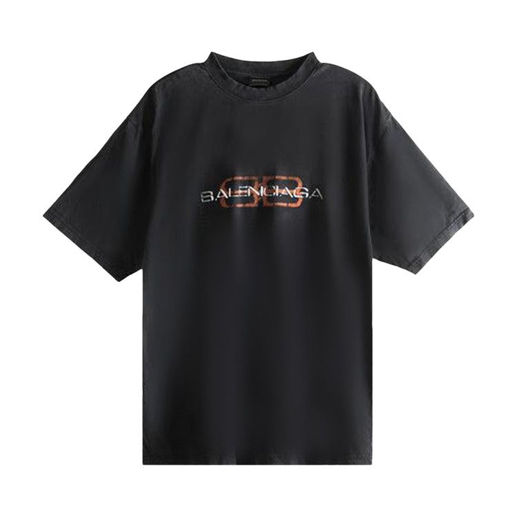 

Футболка Balenciaga Medium Fit T-Shirt, Faded Washed Black