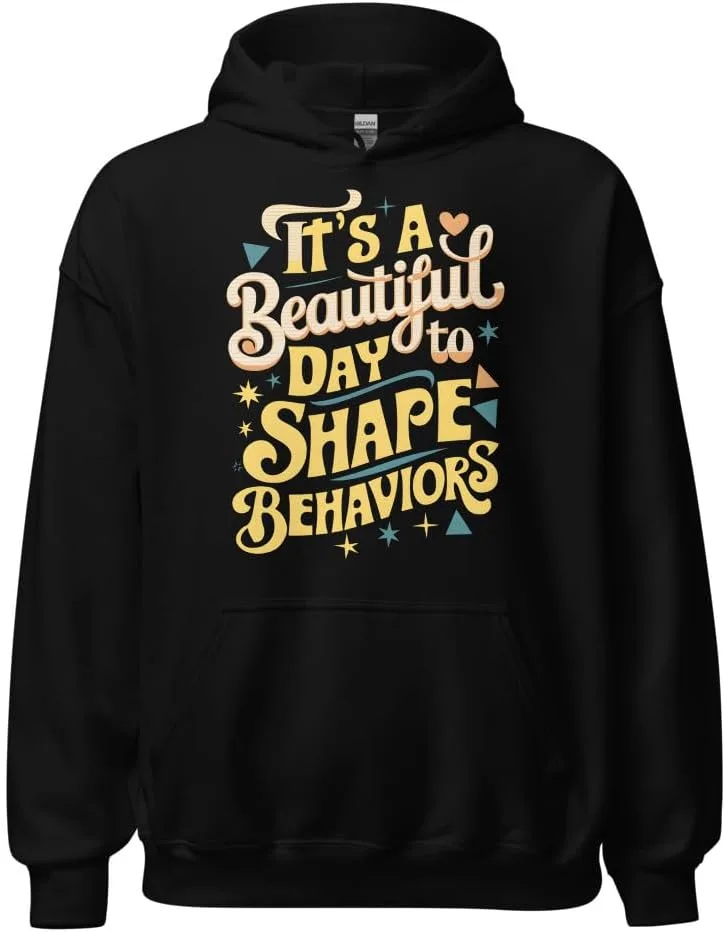 Мотивационная худи унисекс с надписью "It's A Beautiful Day To Shape Behaviors" Generic, черный