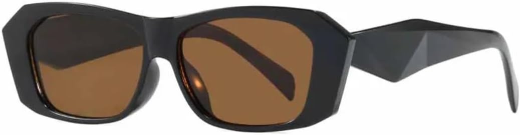 

Модные мужские и женские солнцезащитные очки в стиле панк, многоугольная оправа, уличную фотографию, ретро, ​​очки с защитой от УФ-излучения UV400 VVTWSSW, Black Brown