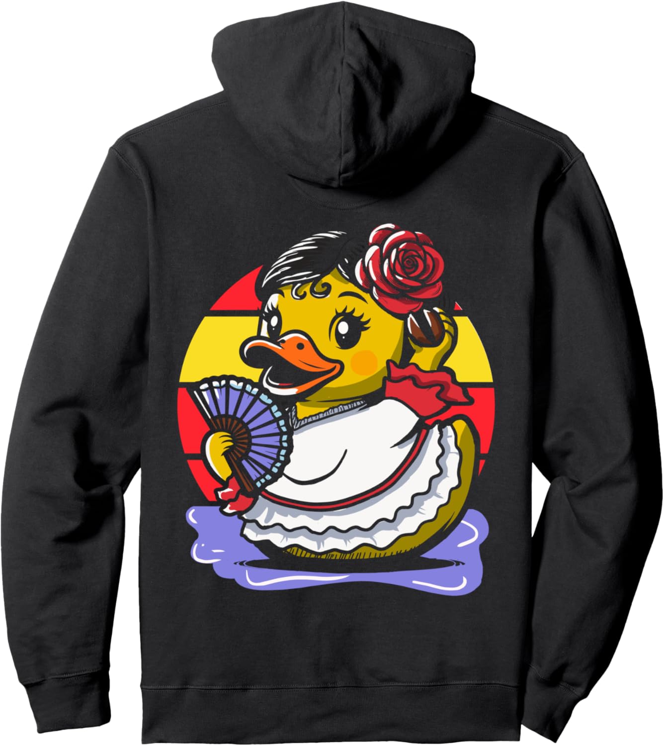 

Худи с изображением резиновой уточки для фламенко, баилаоры и испанской танцовщицы, черная Flamenco Rubber Ducky Spain Rubber Duck Castanets, Черный, Худи с изображением резиновой уточки для фламенко, баилаоры и испанской танцовщицы, черная Flamenco Rubbe