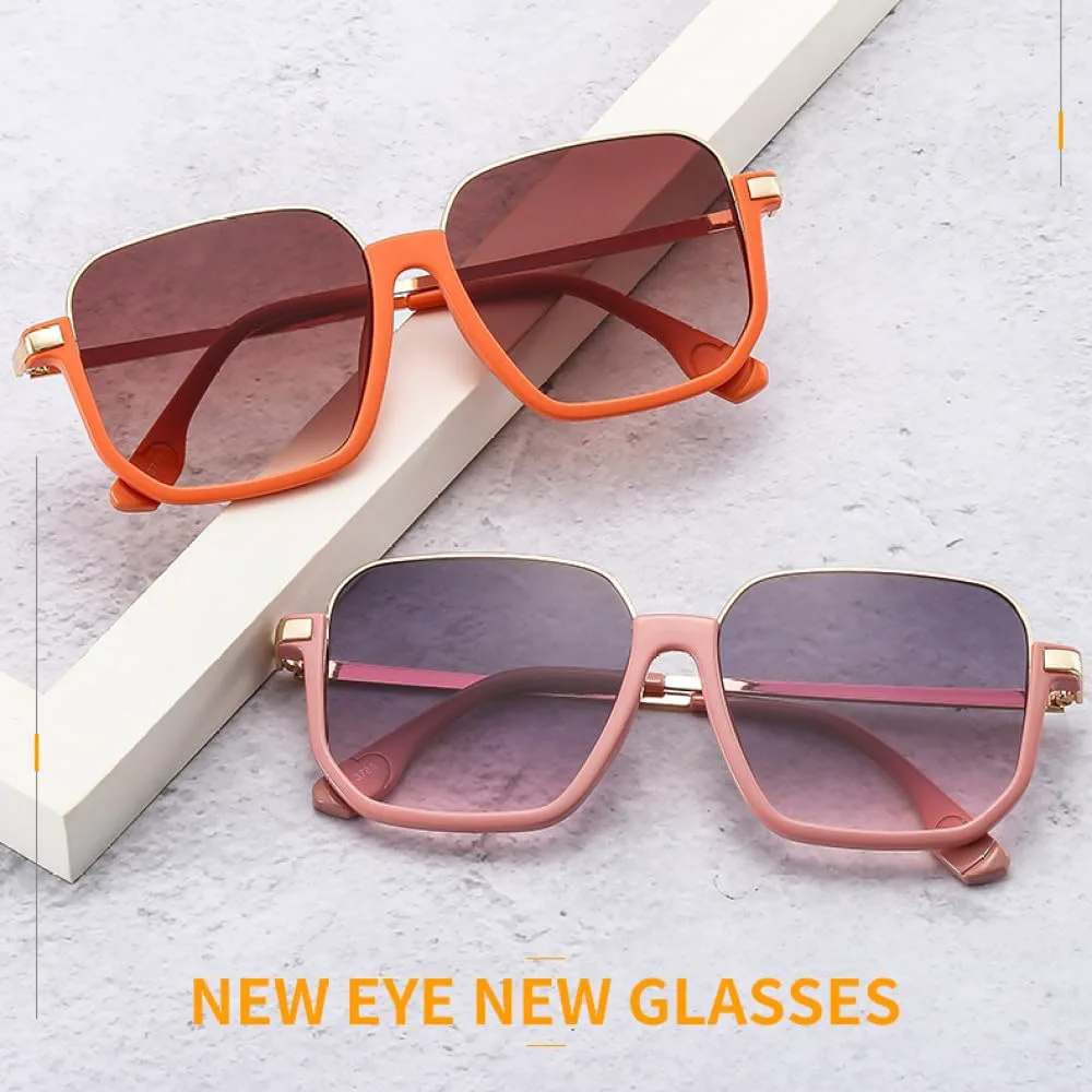 

MUTYNE Модные квадратные солнцезащитные очки для мужчин и женщин с градиентными линзами, оправой из сплава и металла, безрамочные, роскошные, стильные, C2