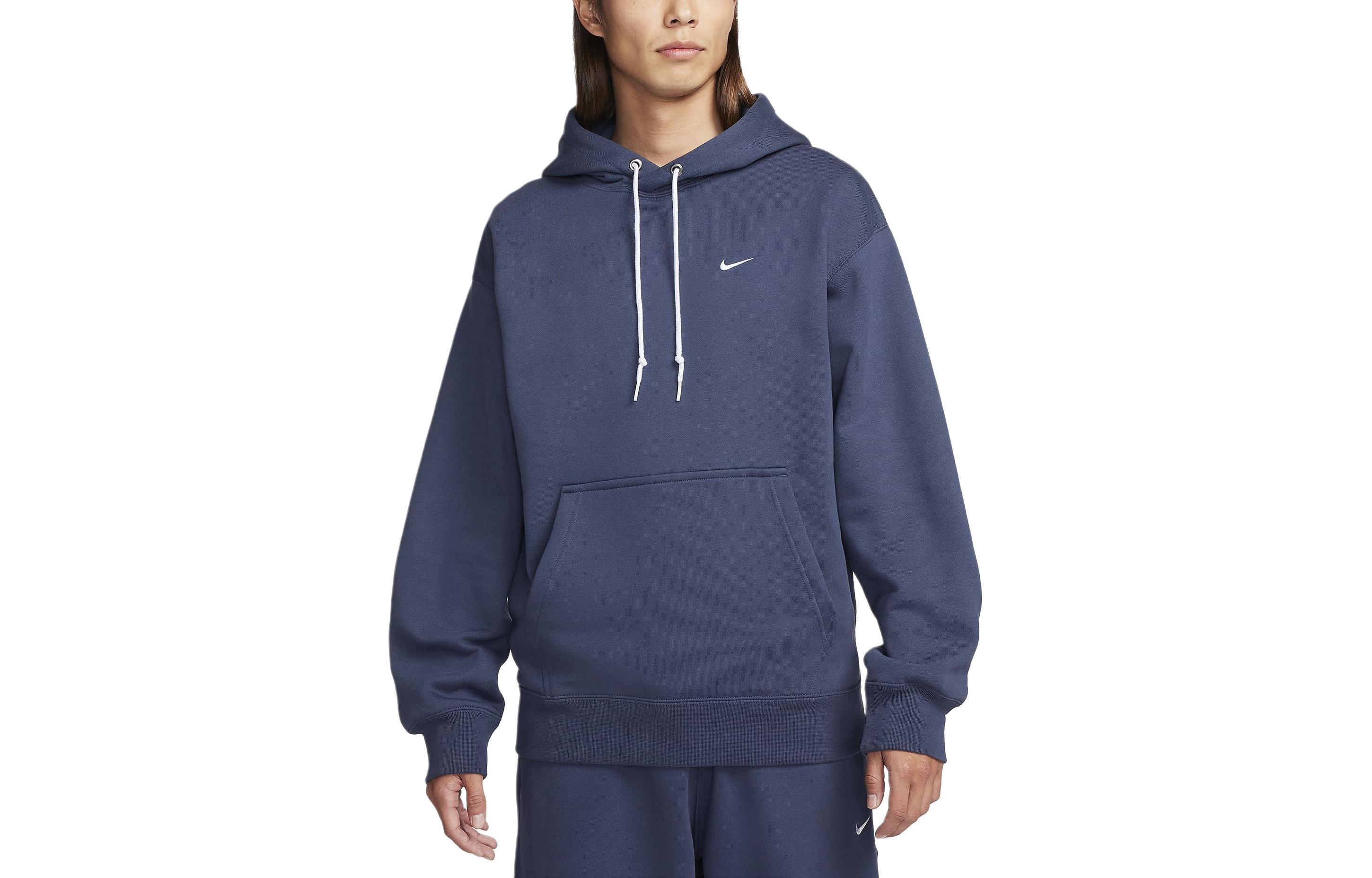 Nike Свитшот Solo Swoosh мужской, цвет Thunder Blue — фото 3