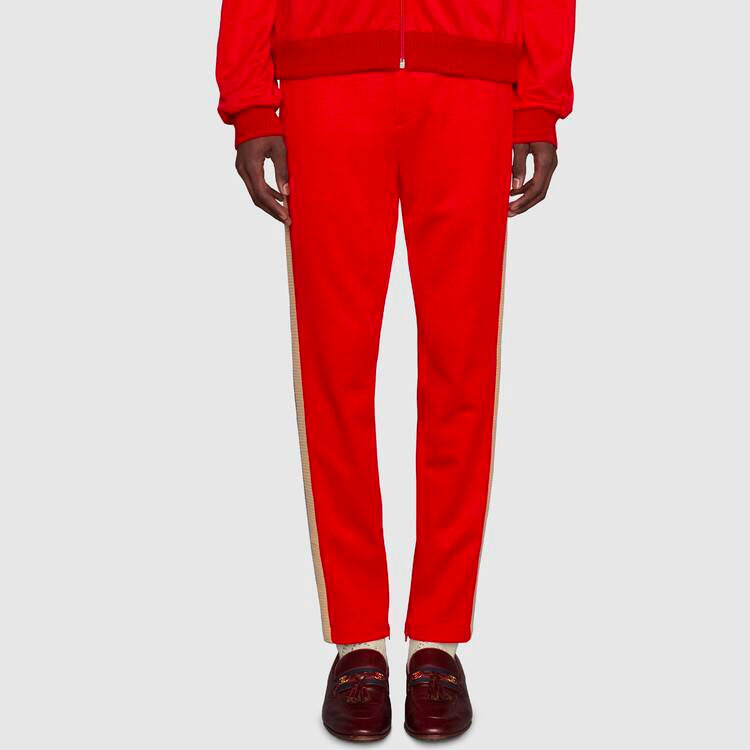Спортивные штаны Gucci, трикотажные, мужские, красный — фото 3