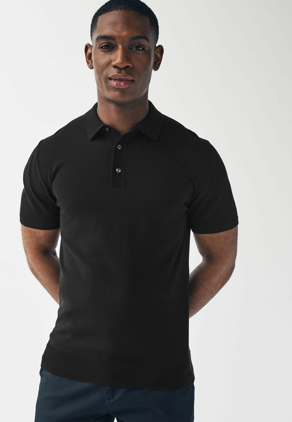 

Рубашка-поло SHORT SLEEVE REGULAR FIT Next, цвет black