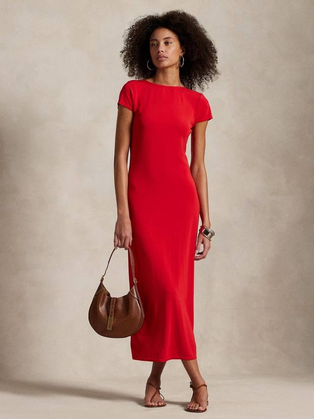 

Платье с овальной спинкой из эластичного джерси Ralph Lauren, цвет Petal Rose