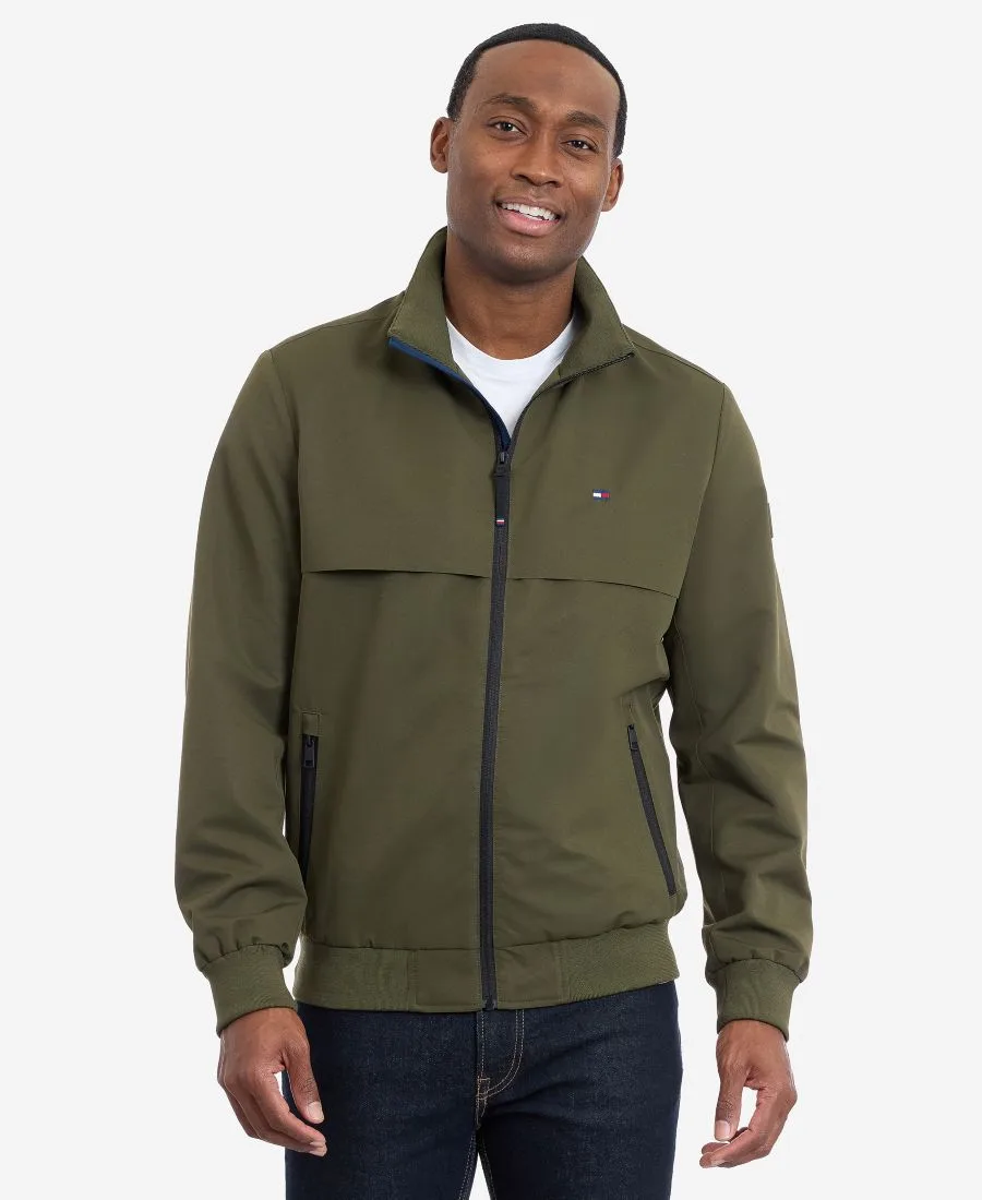 Мужская водостойкая куртка для яхтинга, стандартного кроя Tommy Hilfiger, оливковый — фото 2