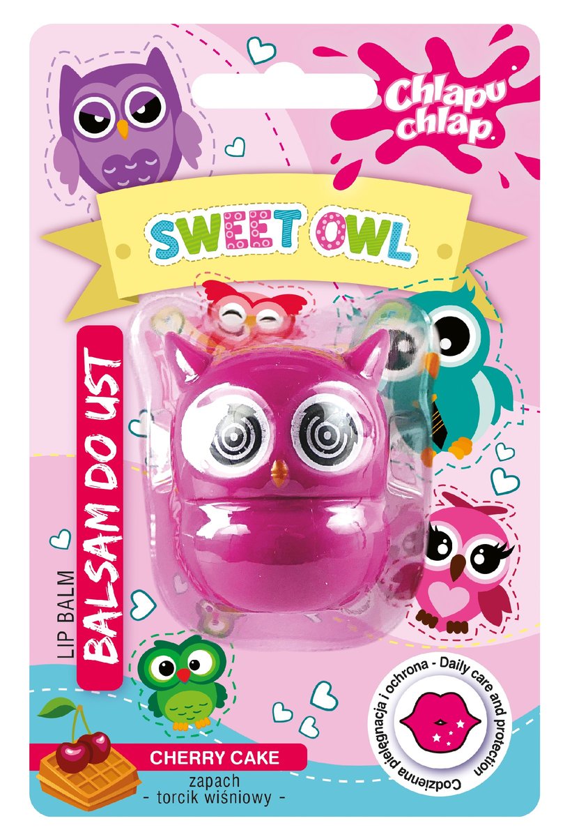 

Chlapu Chlap, Бальзам для губ Sweet Owl, Вишневый торт