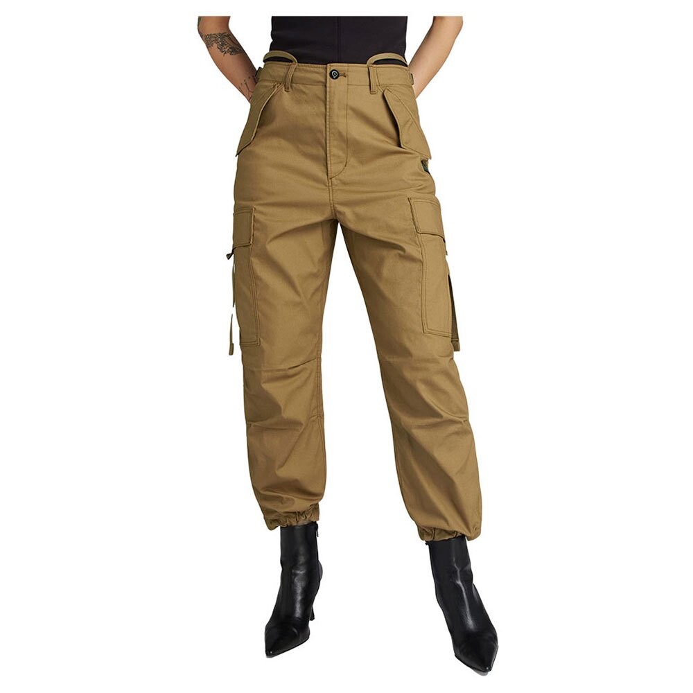 

Брюки G-Star Cropped Drawcord cargo, коричневый