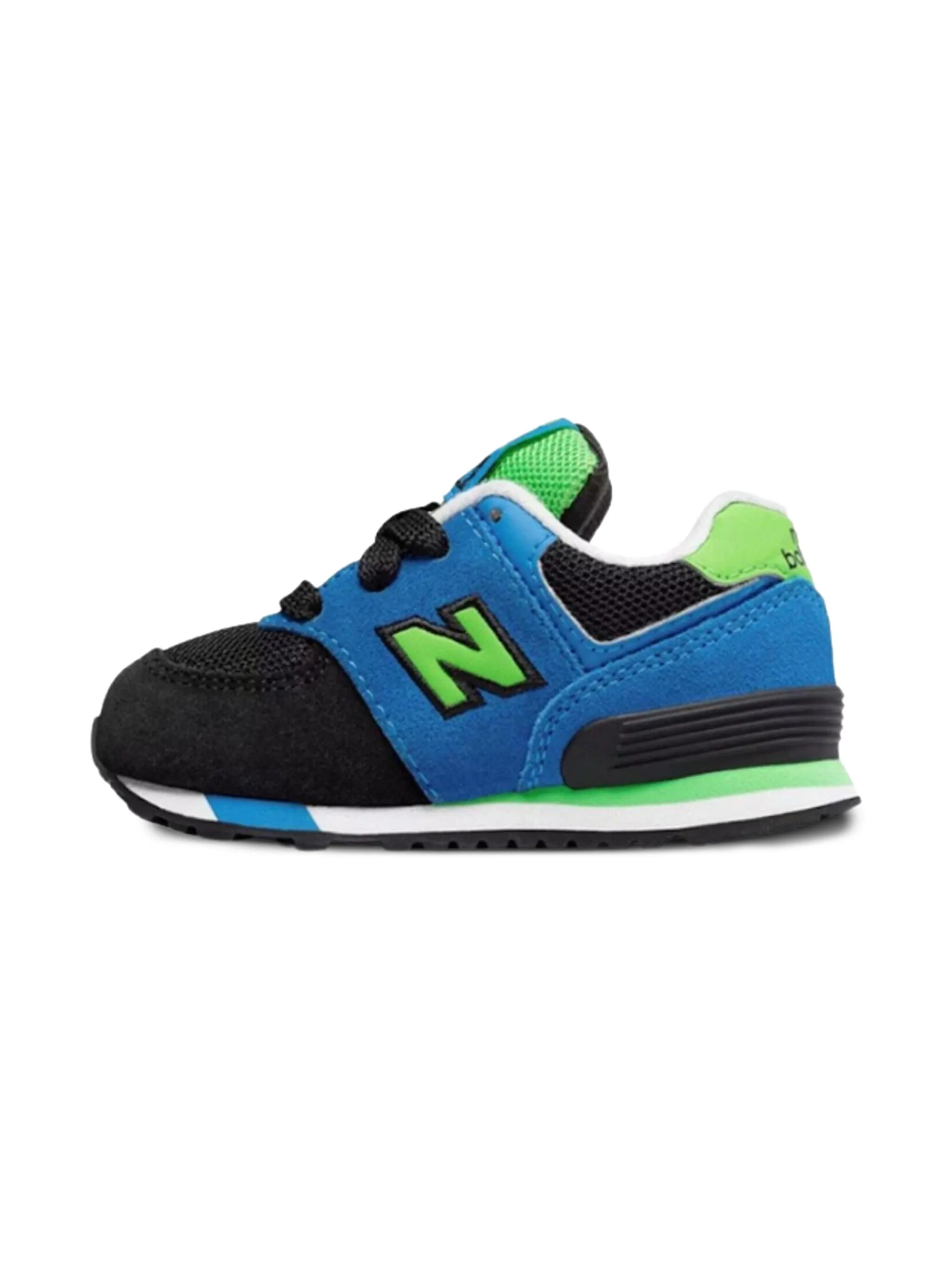 Кроссовки 574 blue/green New Balance, синий — фото 4