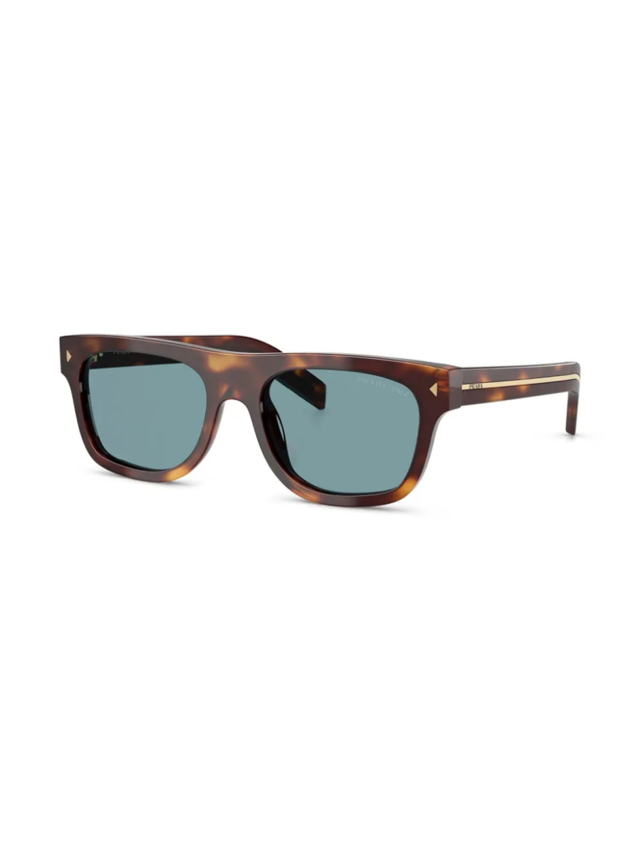 Prada Eyewear солнцезащитные очки с металлическим декором, коричневый — фото 2