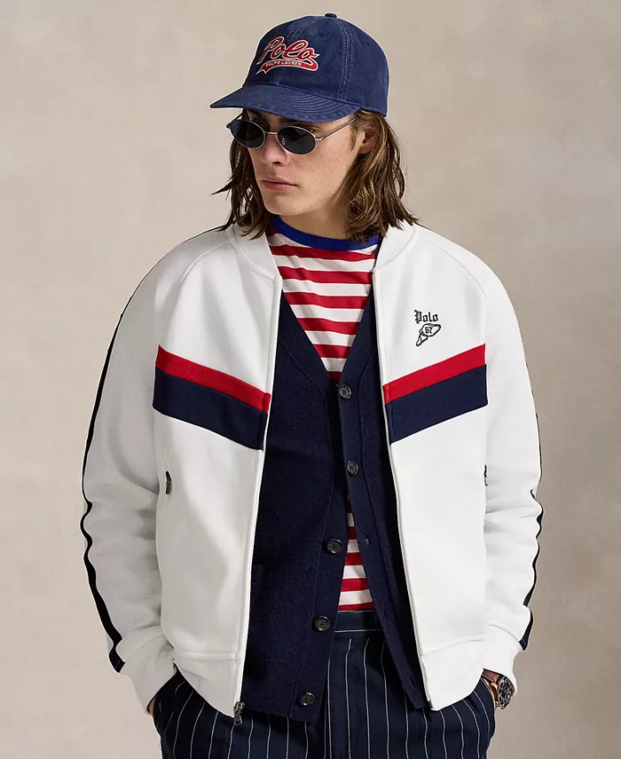 

Мужская куртка Double-Knit Track Polo Ralph Lauren, белый