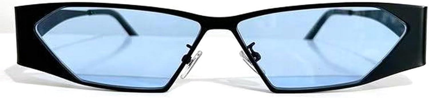 

Солнцезащитные очки в стиле ретро прямоугольной формы для женщин, модные очки в стиле Y2K, маленькие квадратные солнцезащитные очки, винтажная узкая золотая оправа, цвет шампанского mincl, Black Blue