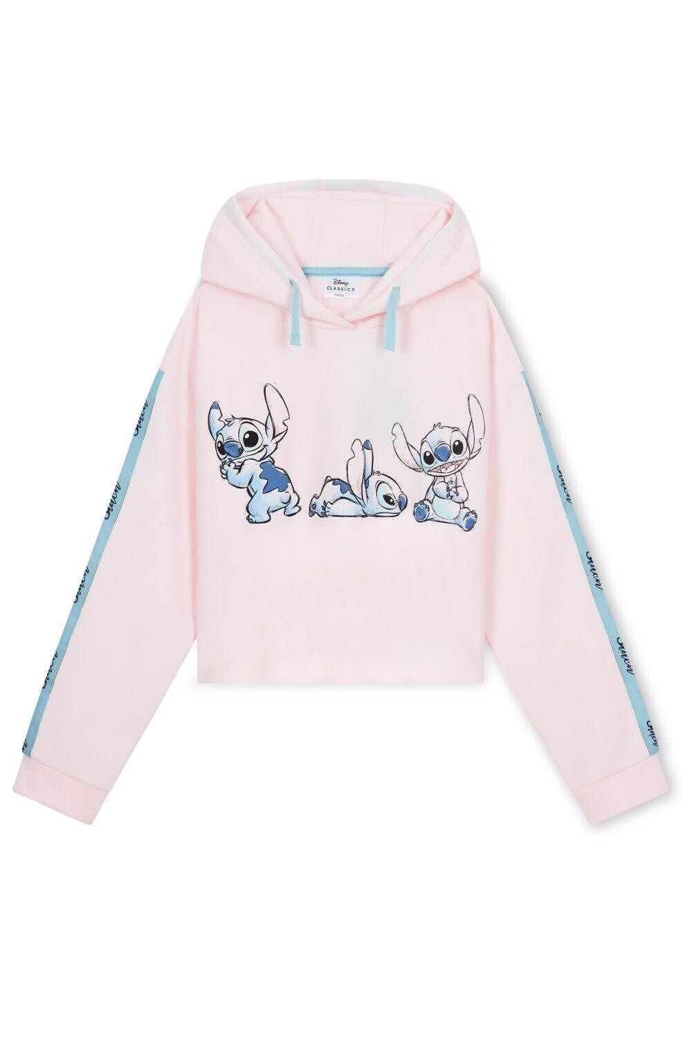 

Укороченное худи через голову Stitch Disney, розовый