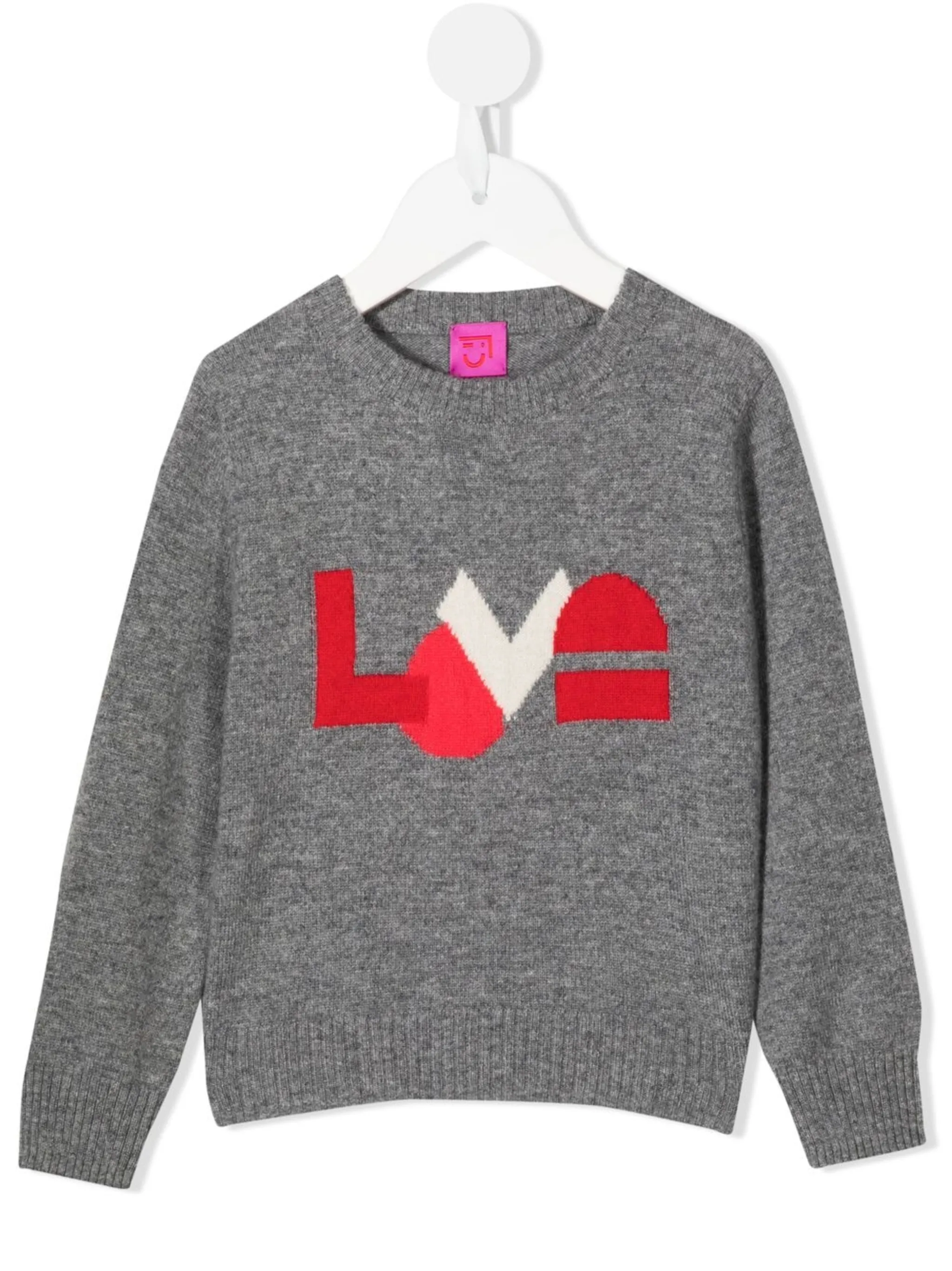

Кашемировый джемпер с логотипом Cashmere In Love Kids, серый