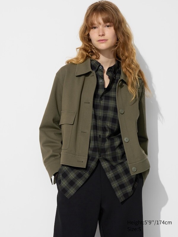

Свободный жакет из джерси Uniqlo, зеленый