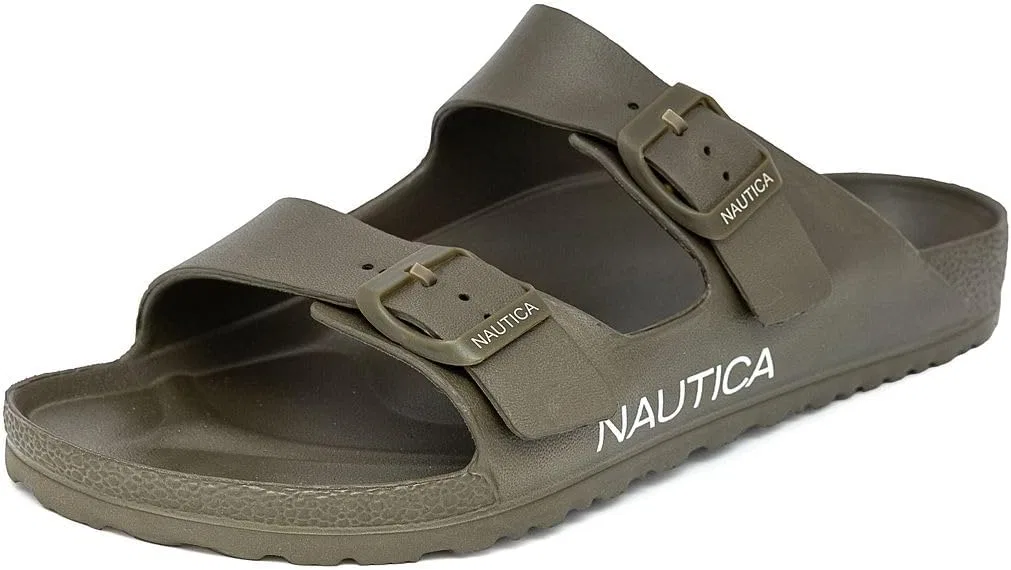 Сандалии, регулируемые, водостойкие, Nautica, оливковый