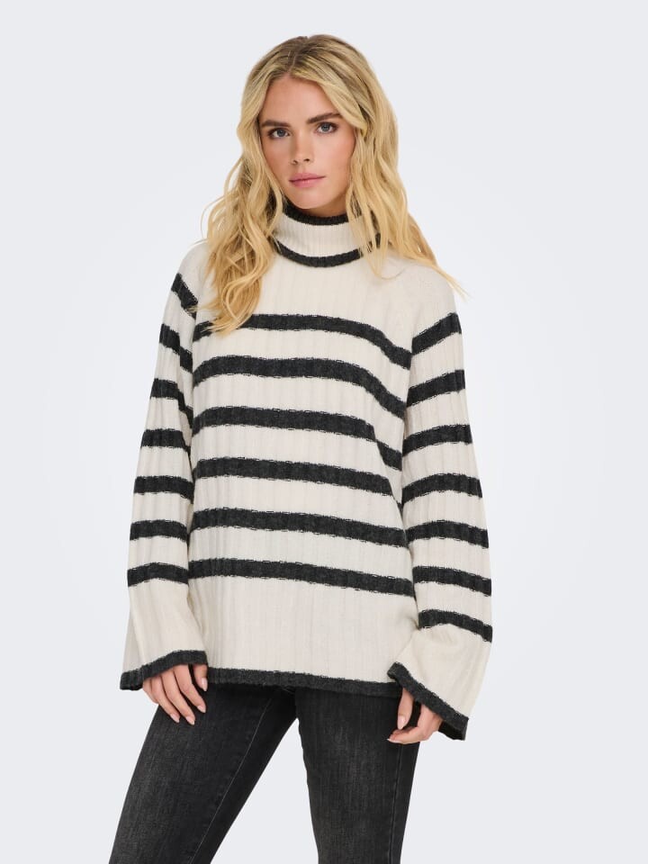 

Пуловер JACQUELINE de YONG Pullover Knit it Rollkragen Langarm Lang, бежевый