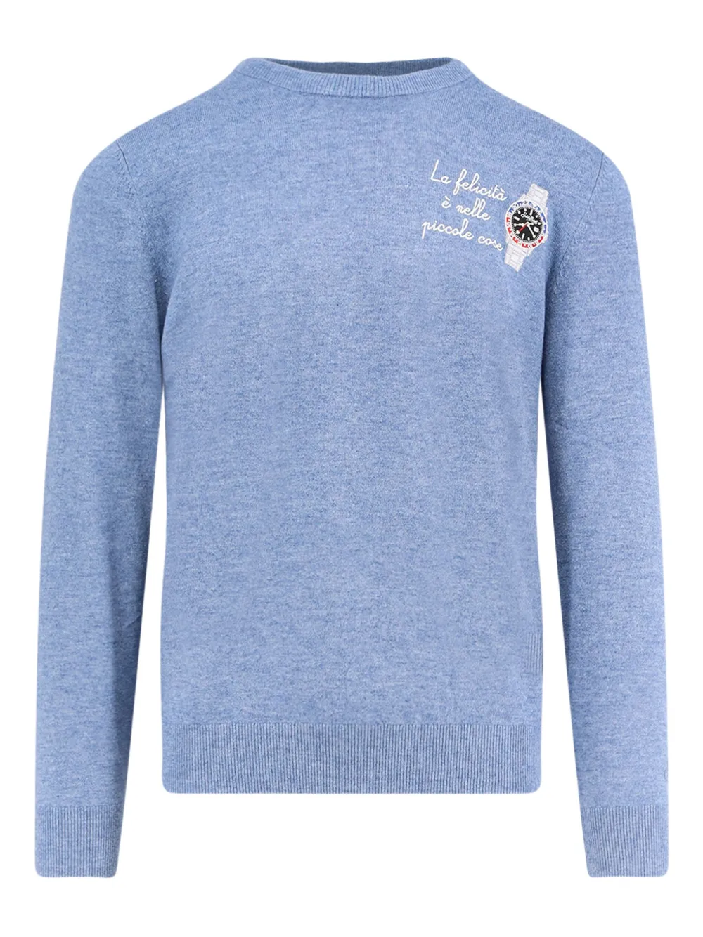 

Вышитый свитер с круглым вырезом Mc2 Saint Barth, синий