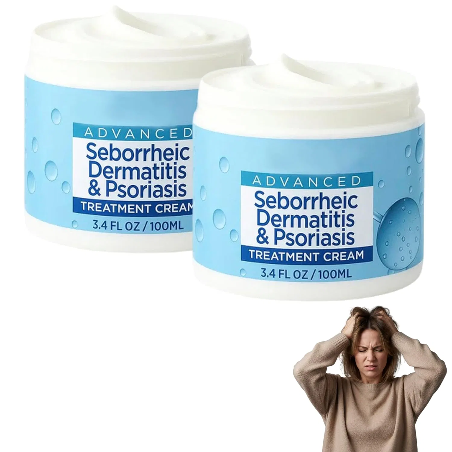 Увлажняющий крем для кожи головы и тела Advanced Scalp Cream Flossty, Pack Of 2