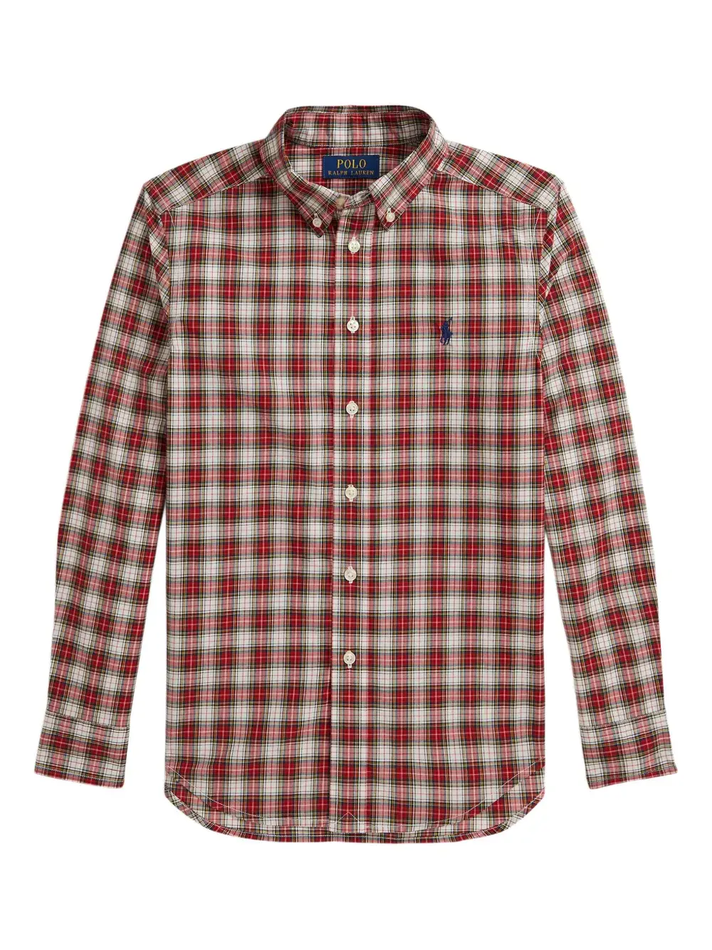 

Клетчатая рубашка с длинными рукавами POLO RALPH LAUREN KIDS, красный