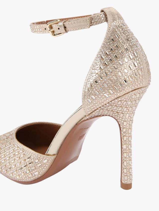 Туфли-лодочки с декором в виде цветов KG Kurt Geiger, Gold — фото 4