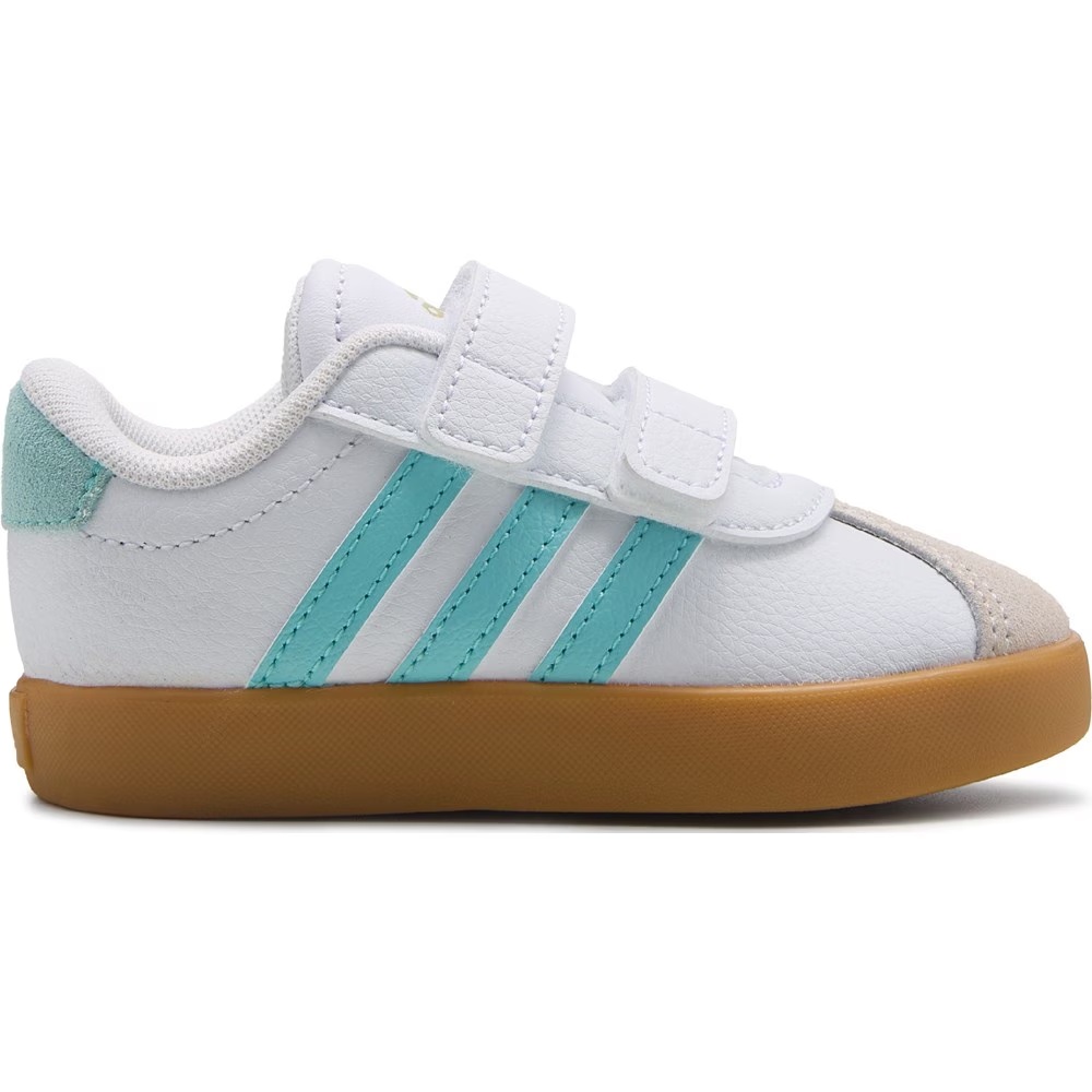 Детские кроссовки vl court 3.0 от Adidas, white/blue — фото 2