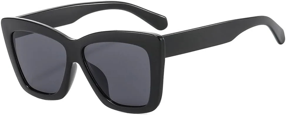 

Солнцезащитные очки в полосатой оправе для женщин и мужчин, роскошные солнцезащитные очки в винтажном стиле, защита от ультрафиолета UV400 TYUVIVO, Black