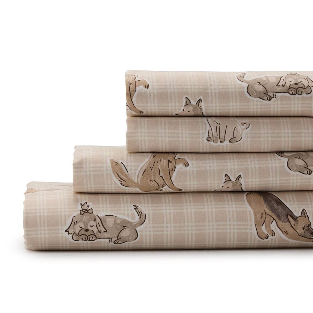 

Комплект простыней из микрофибры Cuddl Duds, цвет Plaid Dogs