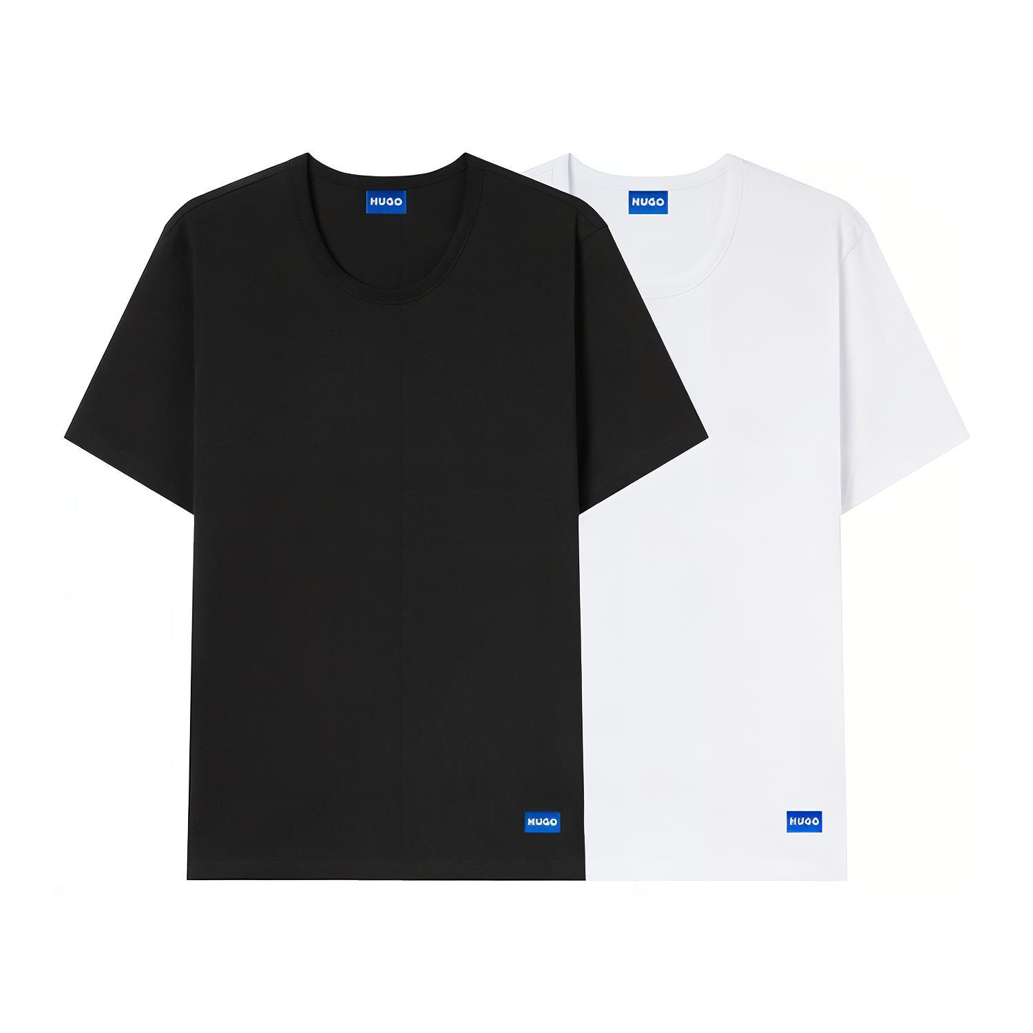 

HUGO BOSS Футболки мужские 2 шт черный+белый