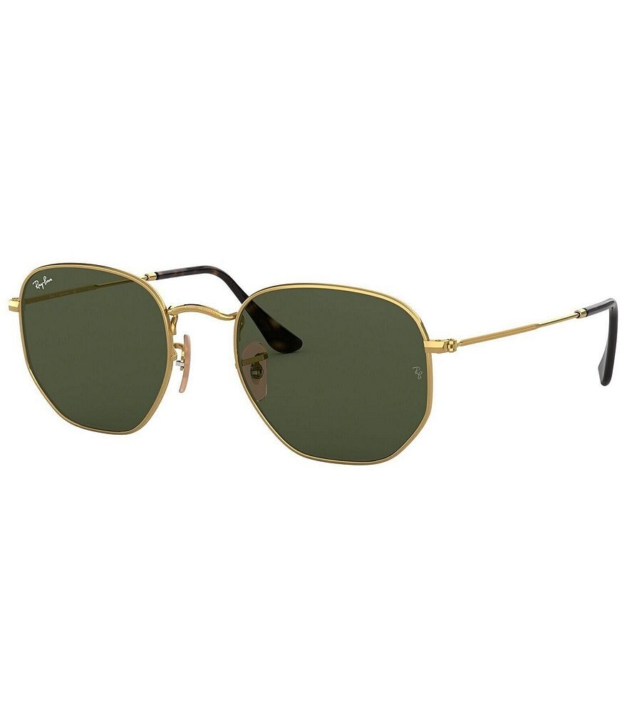 

Солнцезащитные очки Ray-Ban с шестиугольными плоскими линзами, золотой